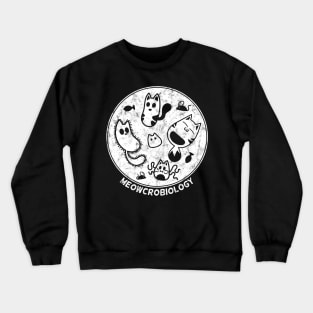 Distressed Cats love Microbiology Crewneck Sweatshirt